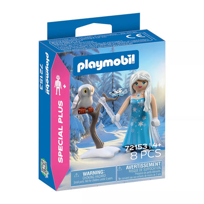 Emballage du coffret Playmobil Special Plus Princesse des neiges (référence 72153) comprenant 8 pièces pour les enfants de 4 ans et plus.