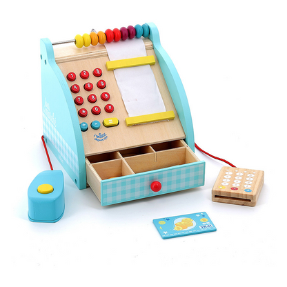 CAISSE ENREGISTREUSE EN BOIS "JOUR DE MARCHÉ"