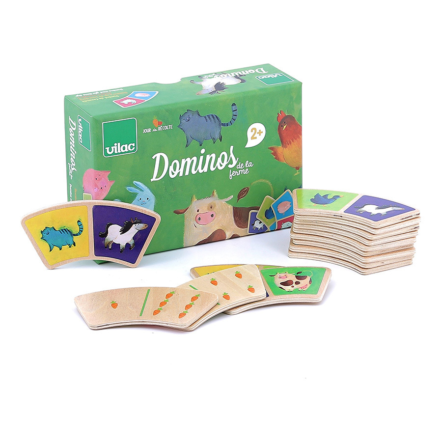 FARM WOODEN DOMINOES