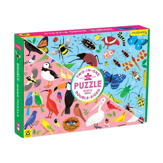 DOUBLE SIDED BIRDS AND INSECTS PUZZLE 100 PCS