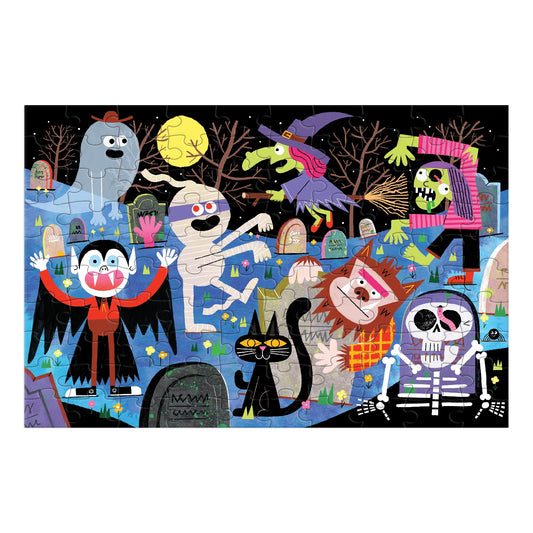 Glow in the Dark Puzzle "Haunted Graveyard" 100 Pieces