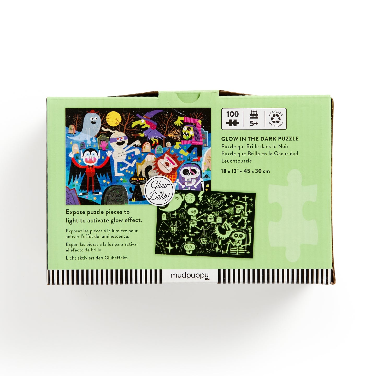 Glow in the Dark Puzzle "Haunted Graveyard" 100 Pieces