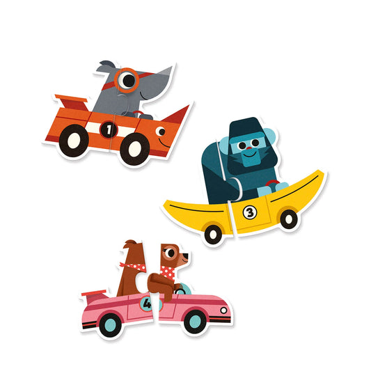 PUZZLE DUO RACING CARS