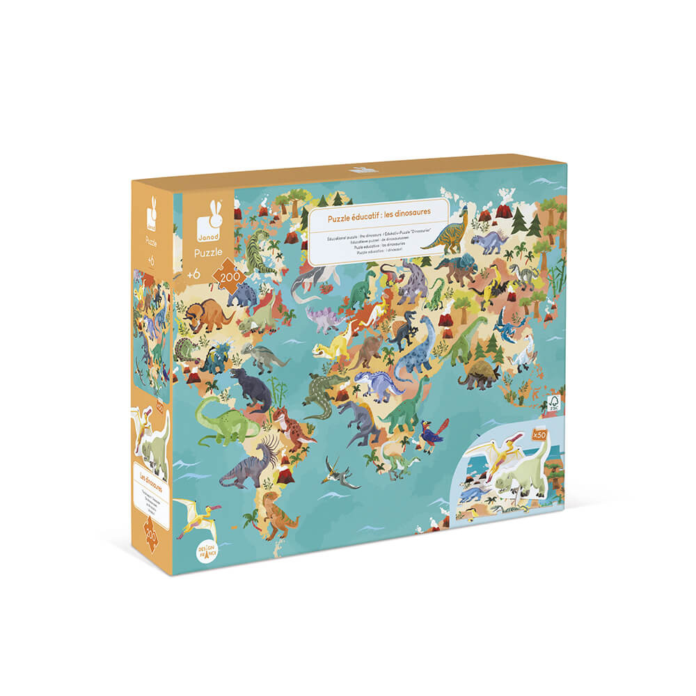 EDUCATIONAL PUZZLE "DINOSAURS" 200 PCS