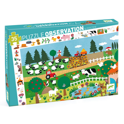 OBSERVATION PUZZLE "THE FARM" 35 PCS