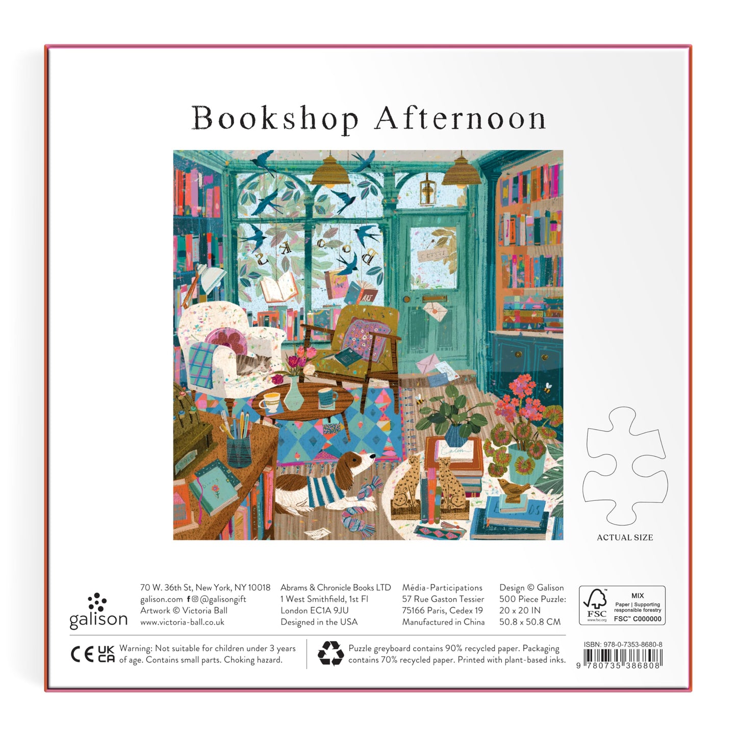 Foil Puzzle "Bookshop Afternoon" 500 Pieces