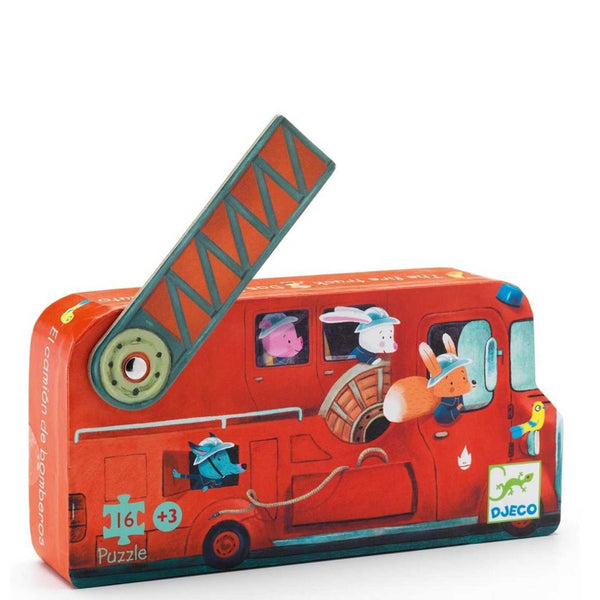 "FIRE TRUCK" SILHOUETTE PUZZLE 16 PCS