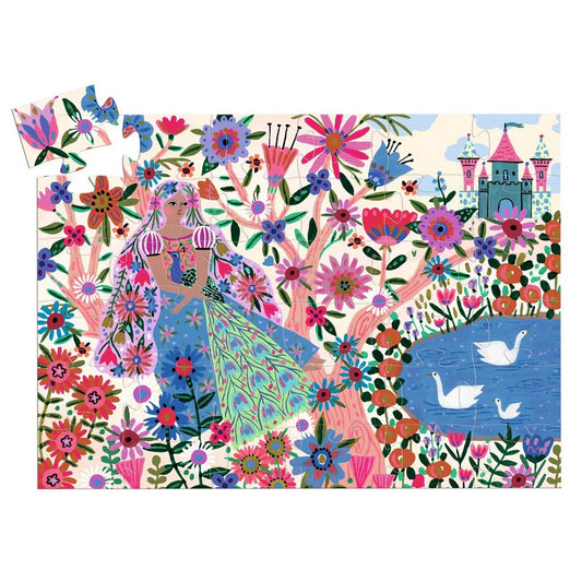 "THE PRINCESS AND HER PEACOCK" SILHOUETTE PUZZLE 36 PCS