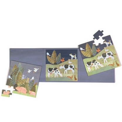 2 MAGNETIC PUZZLES "COUNTRYSIDE" 20 PCS