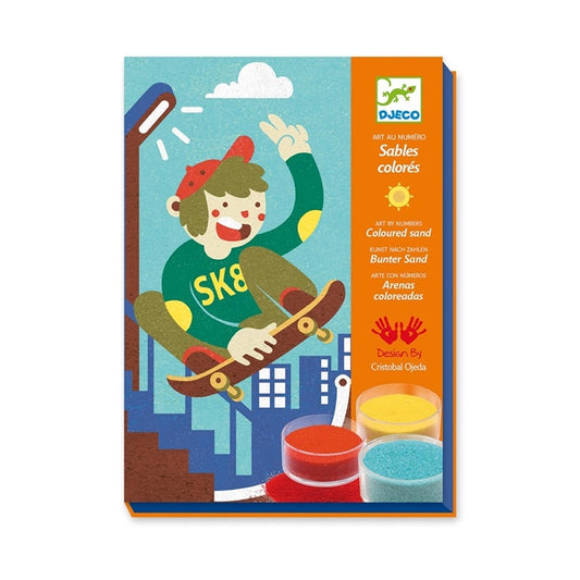 COLOURED SAND ART BY NUMBERS "BOARDSPORT FUN"