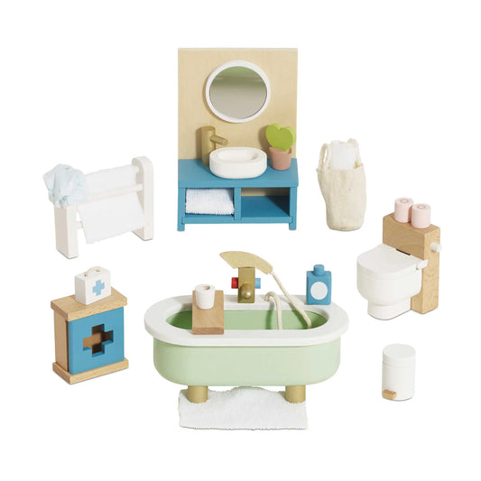 WOODEN BATHROOM FURNITURE FOR DOLLHOUSES
