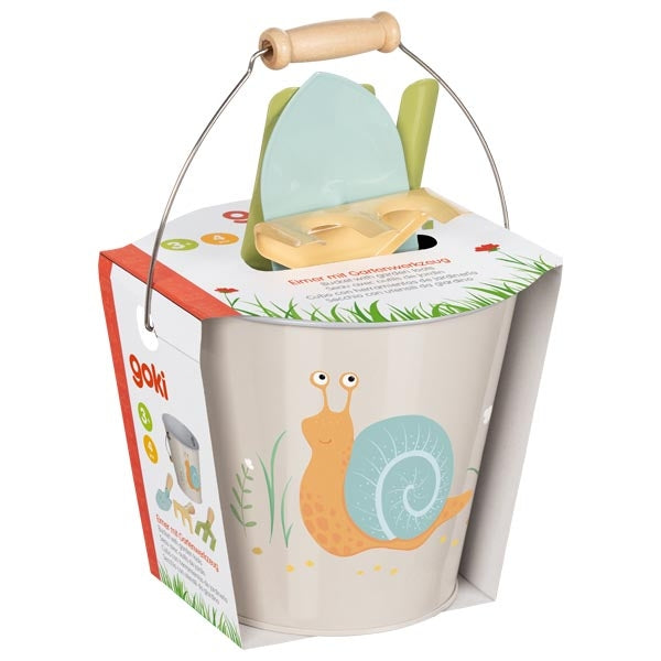 SEAU AVEC OUTILS DE JARDIN ESCARGOT