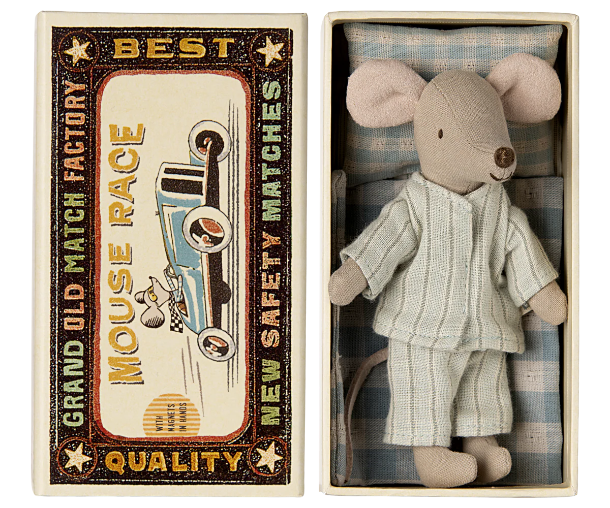 SOURIS GRAND FRÈRE DANS SA BOÎTE D'ALLUMETTES