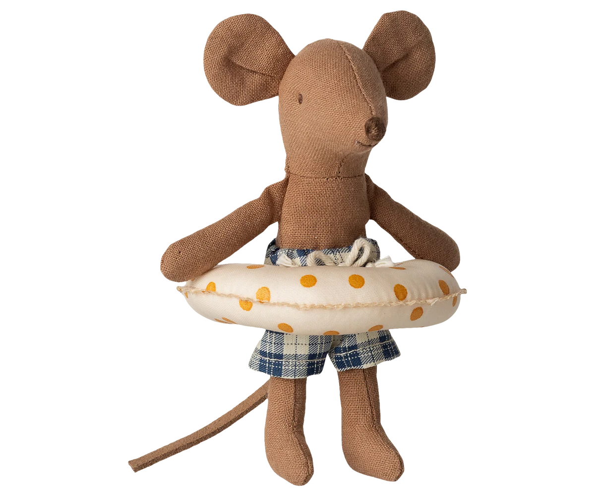 SOURIS PETIT FRÈRE AVEC BOUÉE JAUNE