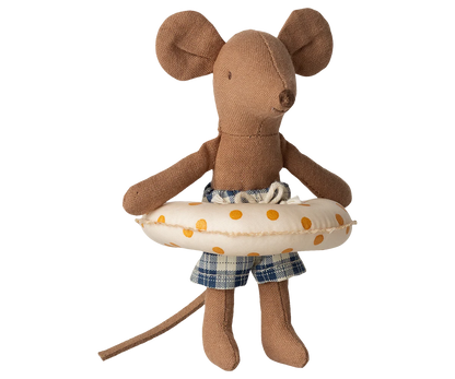 SOURIS PETIT FRÈRE AVEC BOUÉE JAUNE
