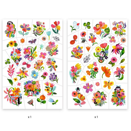 TATOUAGES TEMPORAIRES "AQUA FLOR"