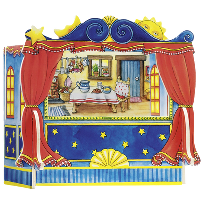 THÉÂTRE DE MARIONNETTES À DOIGT EN BOIS