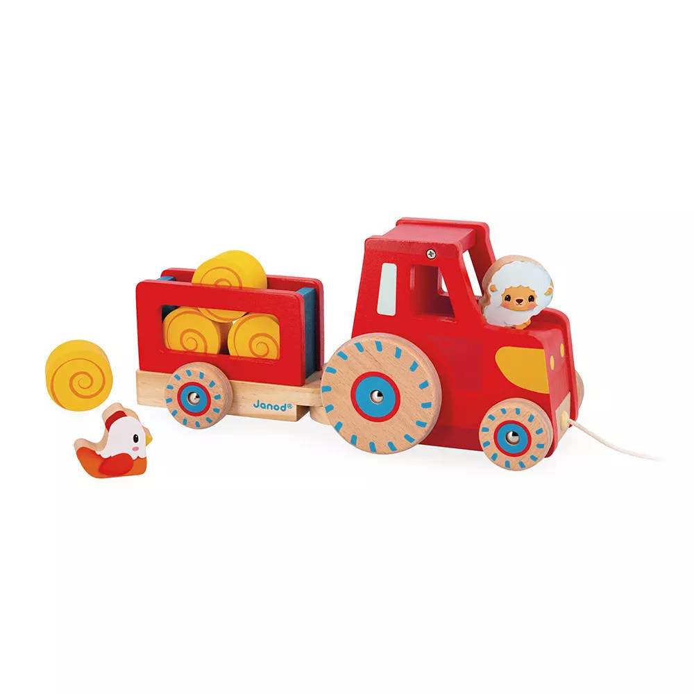 TRACTEUR À TIRER EN BOIS