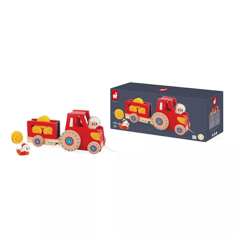 TRACTEUR À TIRER EN BOIS