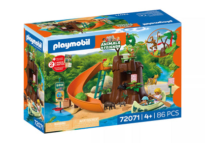 Boîte du jeu de construction Playmobil Animals & Friends 72071 Zoo au cœur de la jungle (86 pièces, dès 4 ans).