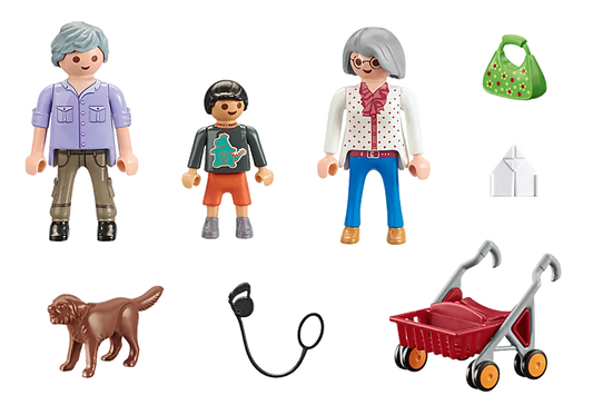 GRANDPARENTS WITH GRANDSON "CITY LIFE"