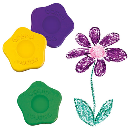 12 CRAYONS FLEURS POUR LES PETITS